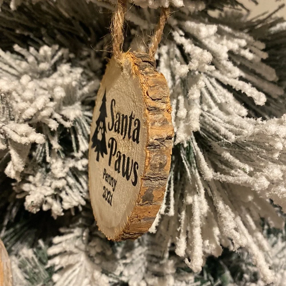 Personalized Santa Paws Ornament
